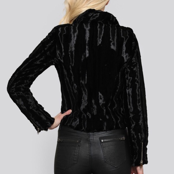 Lip Service Widow Faux Fur Moto Jacket - Picture 3 of 4